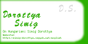 dorottya simig business card